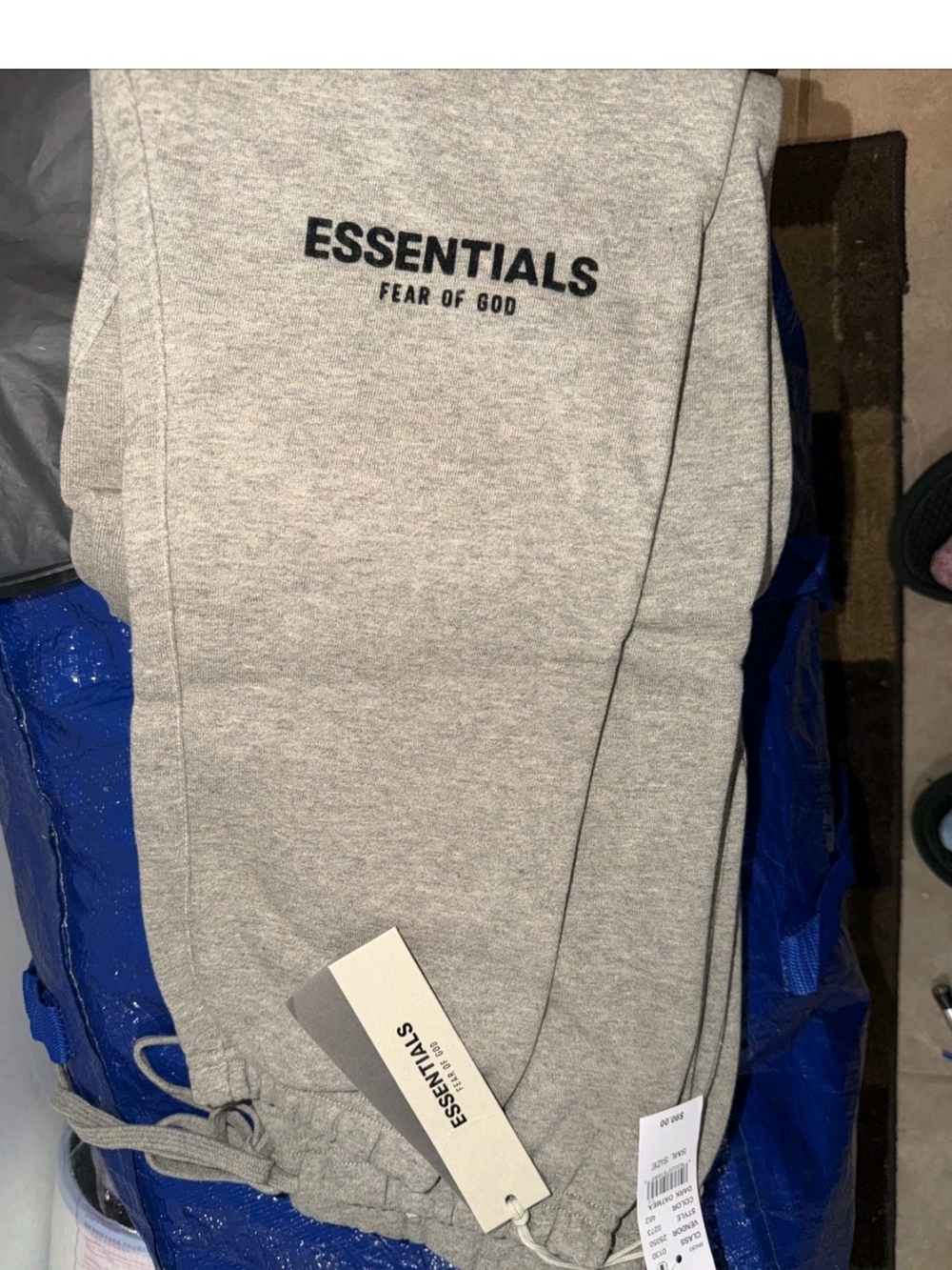 Authentic Fear of God Essentials Dark Oatmeal Gray Sweatpants Small